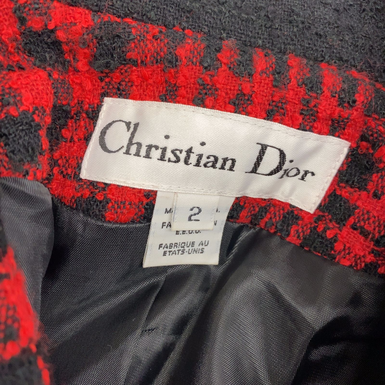 Christian Dior ジャケット スカート セットアップ レディース　赤 Red Christian Dior Sports Jacket & Skirt Set | Tokyo Roses