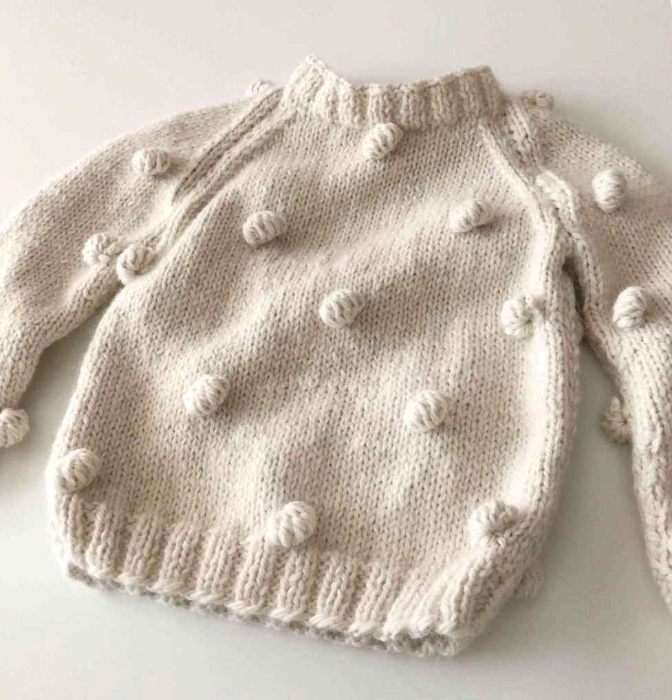 babytoly Baby Alpaca Popcorn Sweater natural 1-3y セーター