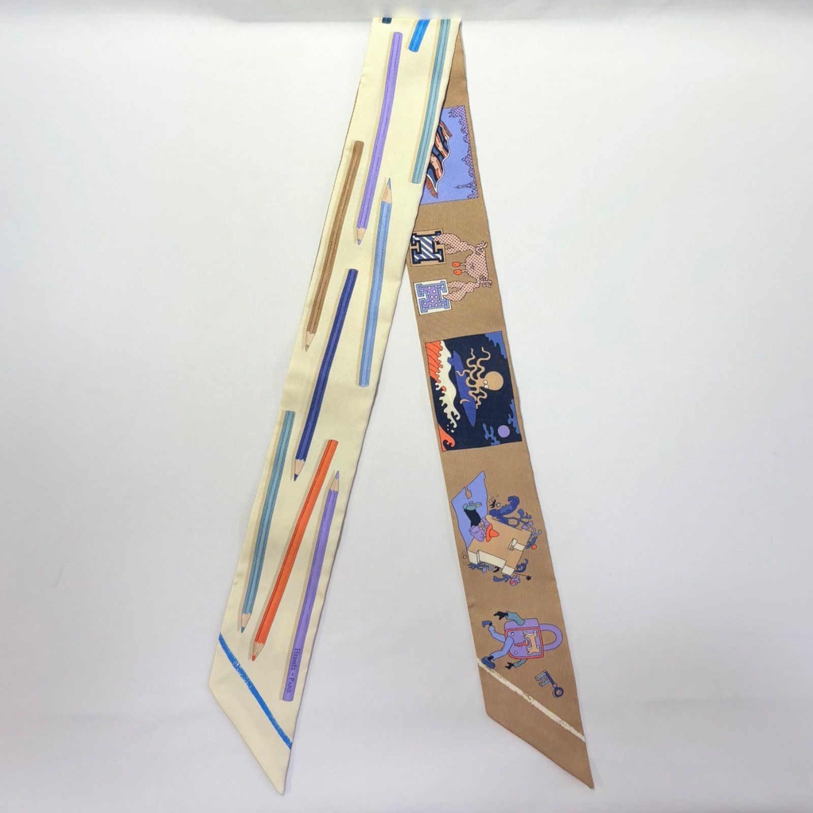 未使用品◎HERMESエルメス ツイリー/さあ色鉛筆を出して