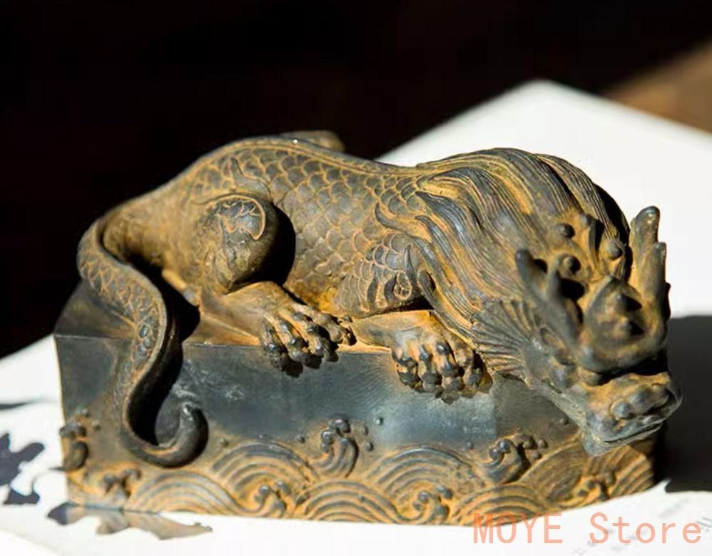 水を避ける獣カデ蝮 卓上 招財 茶寵 文机 文鎮 書道具 装飾品 工芸品