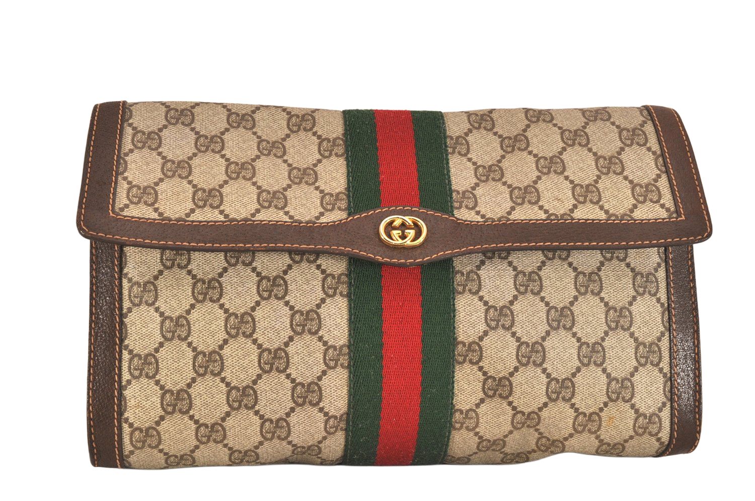 GUCCI グッチ ウェブ シェリーライン クラッチハンドバッグ GG