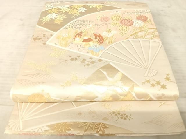 A42美品　高級六通柄袋帯　唐織　【華文➕鳳凰】　銀糸　正絹　逸品 A42美品 高級六通柄袋帯 唐織 【華文➕鳳凰】 銀糸 正絹 逸品