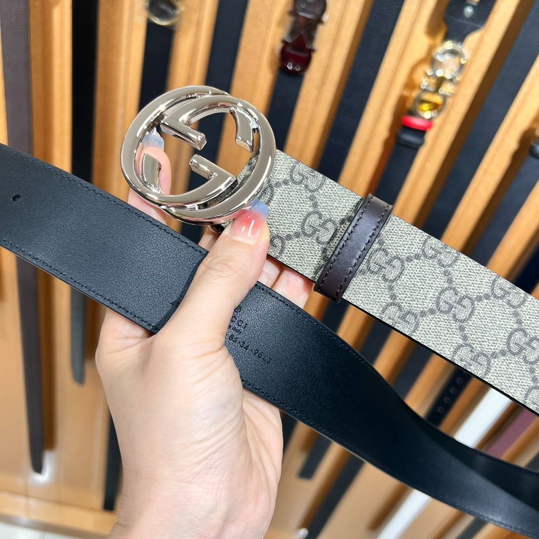 GUCCI 本革ベルト グッチ GUCCI ベルト ダブルG ブラック ブラウン メンズ GUCCI