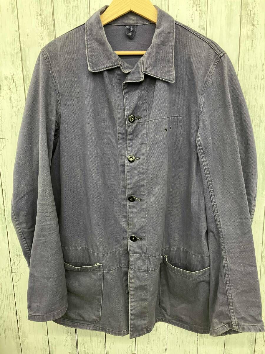 Euro work Jacket ユーロワークジャケット 40s-50s ネイビー系 シャツジャケット