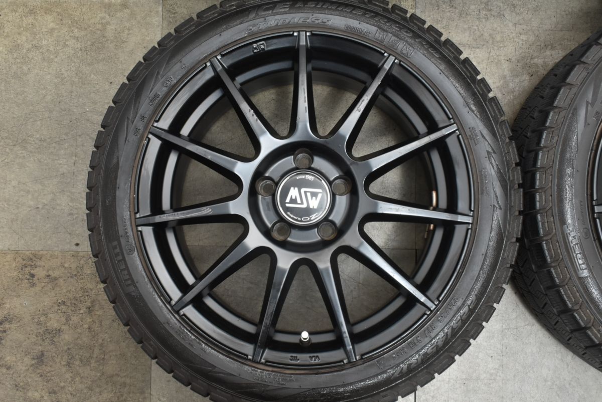 ホイールのみ可 OZレーシング MSW85 17in 8J 45 PCD112 ピレリ アイスアシンメトリコ 225 45R17 アウディ A3 S3 VW ゴルフ FFCRYSTALESIA_COM