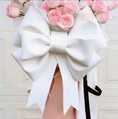 75cm ビッグリボン大型リボン立体型リボン納車式クリスマス飾り 結婚式 装飾 ホワイト