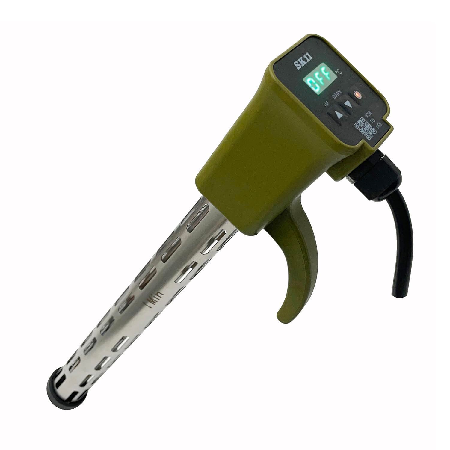 SK11 エスケー11 パネルコントロールヒーター 投げ込みヒーター バケツやポリタンクの水を温める 樹脂製バケツ使用 樹脂製の場合は50度まで Sサイズ 長さ280mm 工事現場 ハウスクリーニング 防災グッズ アウトドア 海水浴 サーフィン 温水