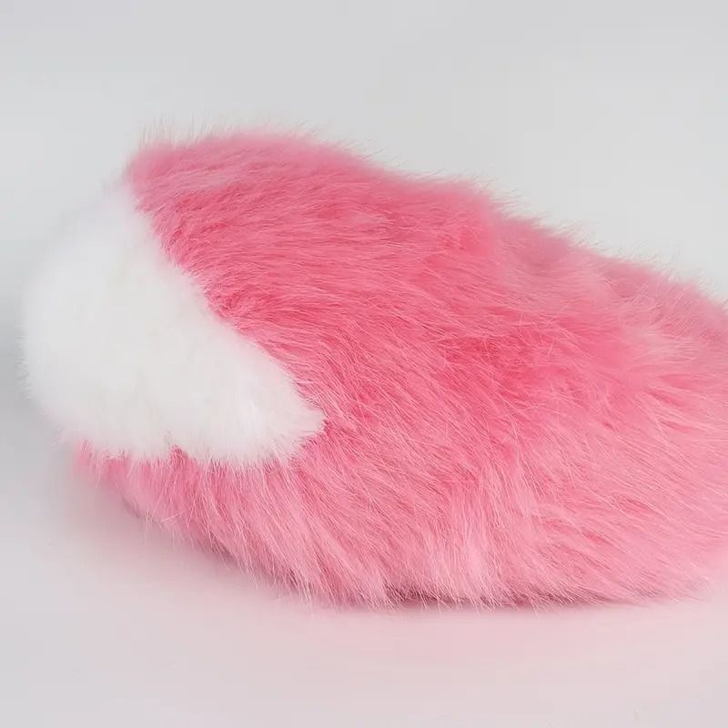 フォックス コススーツ ハロウィン ハロウィーン 仮装 パーティー ピンク ドレスアップ イヤー シミュレーション プラッシュ フラッフィー ビッグ フォックステール アクセサリー IMPECCABLEHEALTHCARESERVICES_COM