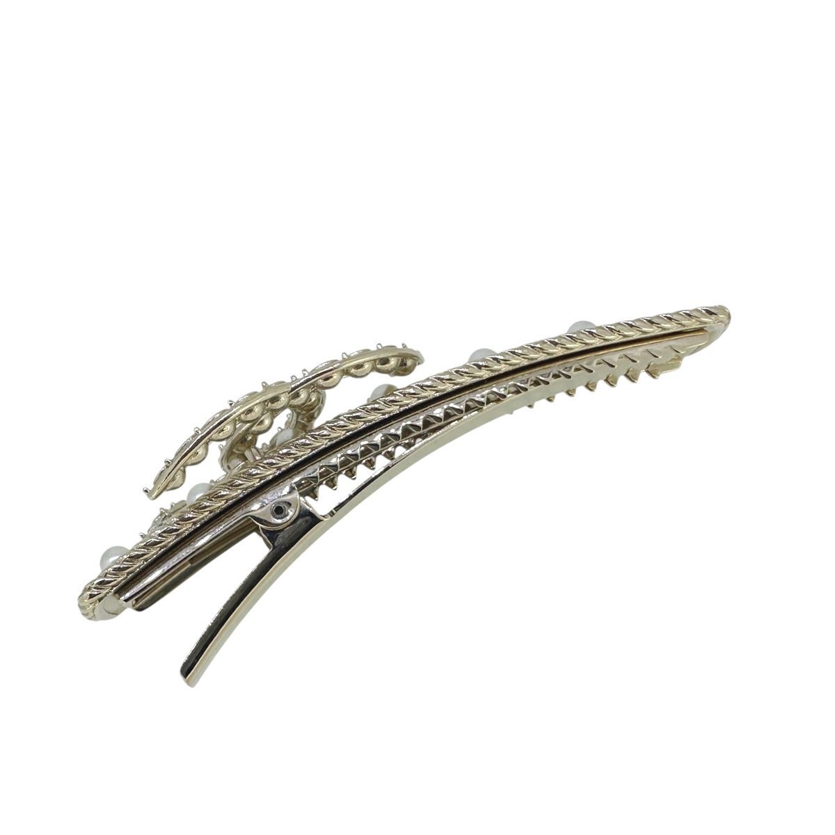 中古】 CHANEL シャネル ココマーク ラインストーン ヘア