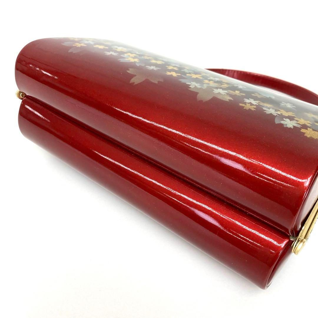 【着物と帯 時流】L25342s◇訳あり振袖用 草履バッグ◇ 黒×赤桜 未使用品 着物と帯 時流】L25342◇訳あり振袖用 草履バッグ◇ 黒×赤