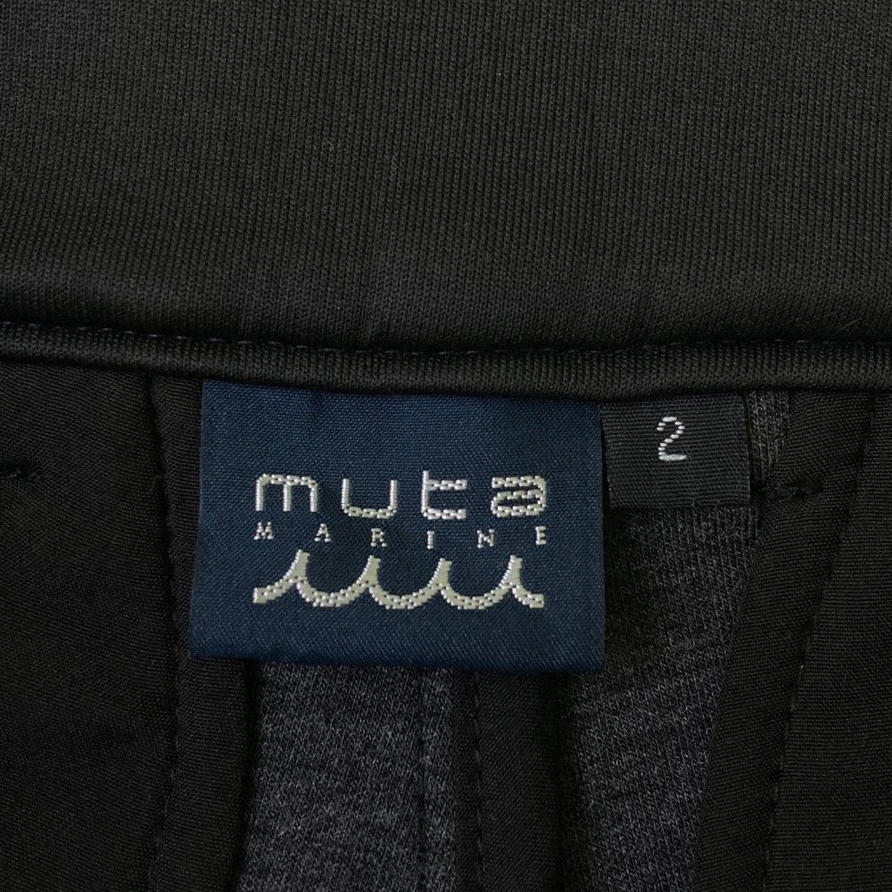 サイズ：2 MUTA MARINE ムータマリン  ストレッチパンツ  ブラック系 [240101471656] ゴルフウェア レディース ストスト サイズ：2 MUTA MARINE ムータマリン ストレッチパンツ ブラック