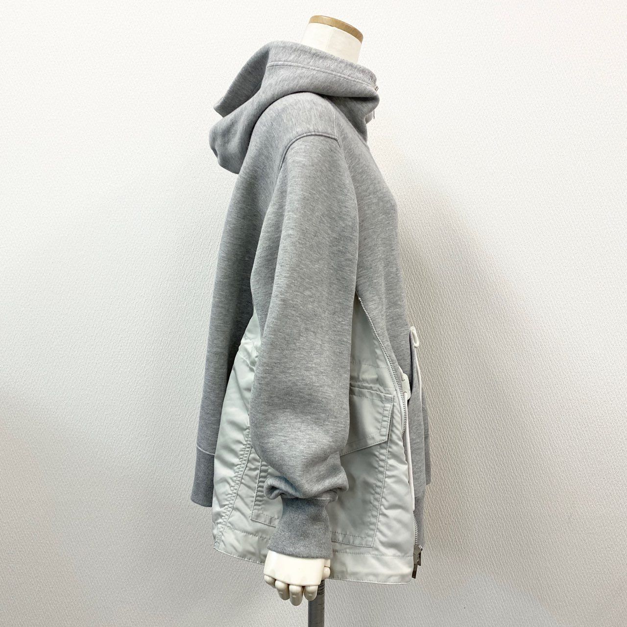 56l18 sacai サカイ Sponge Sweat × MA-1 Zip Up Hoodie