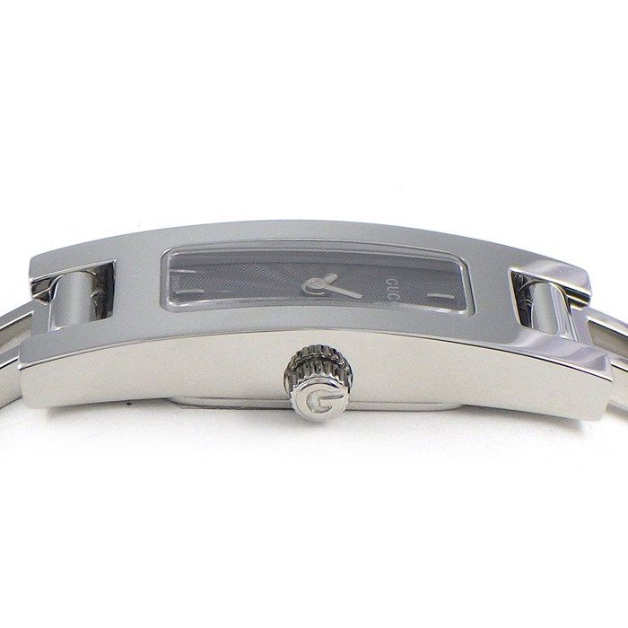 グッチ GUCCI 腕時計 バングルウォッチ 3900L レクタンギュラー グレーギョーシェ文字盤 SS クオーツアナログ