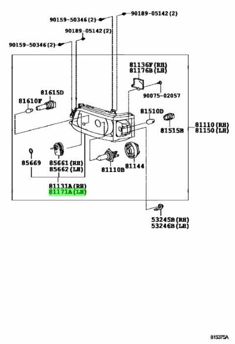 トヨタ ハイエース レジアスエース ヘッドランプ ユニット 左 HIACE REGIUSACE UNIT HEADLAMP RH 2007 09 - 2013 12 KDH206V 1KDFTV 1TRF