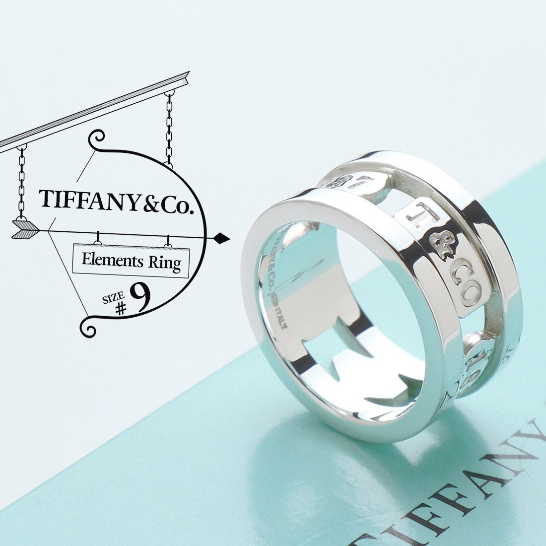極美品 Tiffany & Co ティファニー シルバー リング 定番-