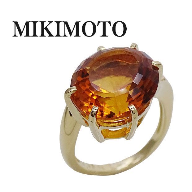 MIKIMOTO シトリン ダイヤモンド リング・指輪 K18YG レディース