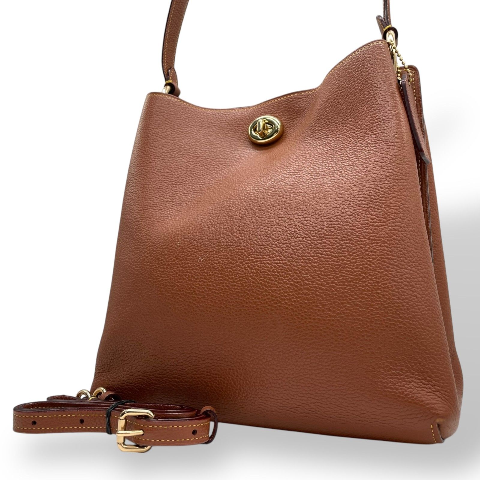 COACH コーチ レザーショルダーバッグ ブラウン｜Yahoo!フリマ