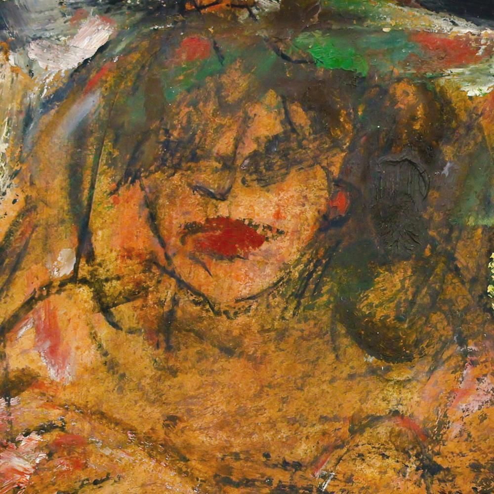 真作保証☆浜辺順【めばえ】裸婦 水彩画 6号大 一枚の繪取扱画家