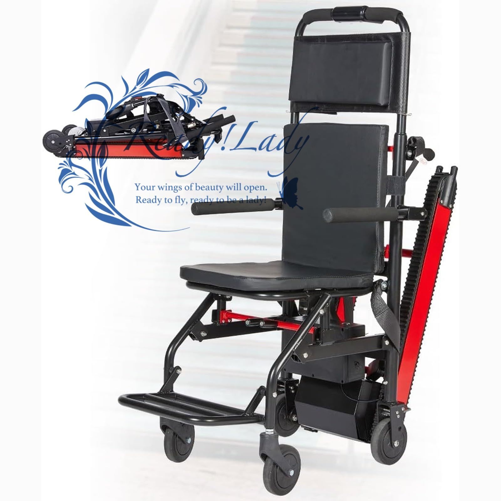 ポータブル階段椅子 折りたたみ式階段ストレッチャーリフト階段椅子 救急車用車椅子 高齢者、障害者用クイックリリースバックル付き階段椅 緊急階段椅子、ポータブル折りたたみ式階段ストレッチャー医療用リフト階段椅子、高齢者用のクイックリリースバックル付き救急車消防士の避難 ポータブル階段椅子  折りたたみ式階段ストレッチャーリフト階段椅子 救急車用車椅子 高齢者、障害者用クイックリリースバックル ...