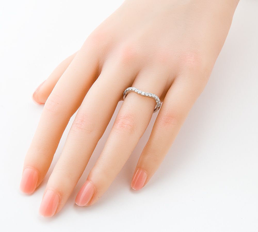 ロイヤルアッシャー ハーフエタニティ ダイヤモンド 計0.41 リング  