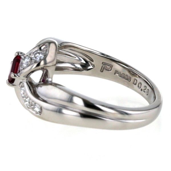 POLA ポーラ Pt900 プラチナ リング ルビー 0.28ct ダイヤモンド