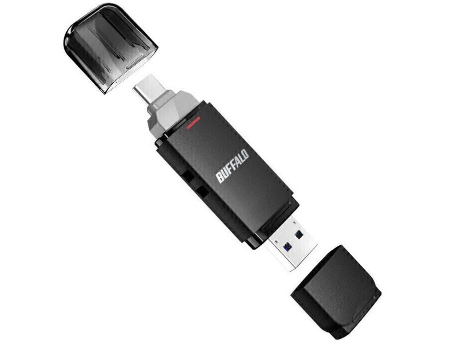 Type-C バッファロー BUFFALO&frasl;バッファロー対応 (USB ) A USB BUFFALO（バッファロー） USB3.2(Gen2)Type-C&frasl;Aコネクター両対応高速帯スティック2.0TBブラック USB-C to Type-A &amp; BUFFALO Type-C&frasl;Type-A両対応 usb3．2gen2の通販