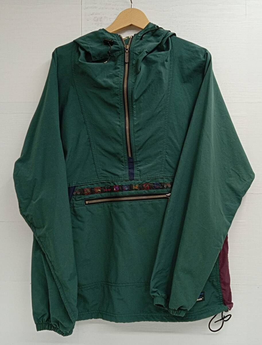 ヴィンテージ L.L.Bean エルエルビーン アノラックパーカー 01322R-701 70s-80s Mサイズ メンズ モスグリーン ネイビー レッド