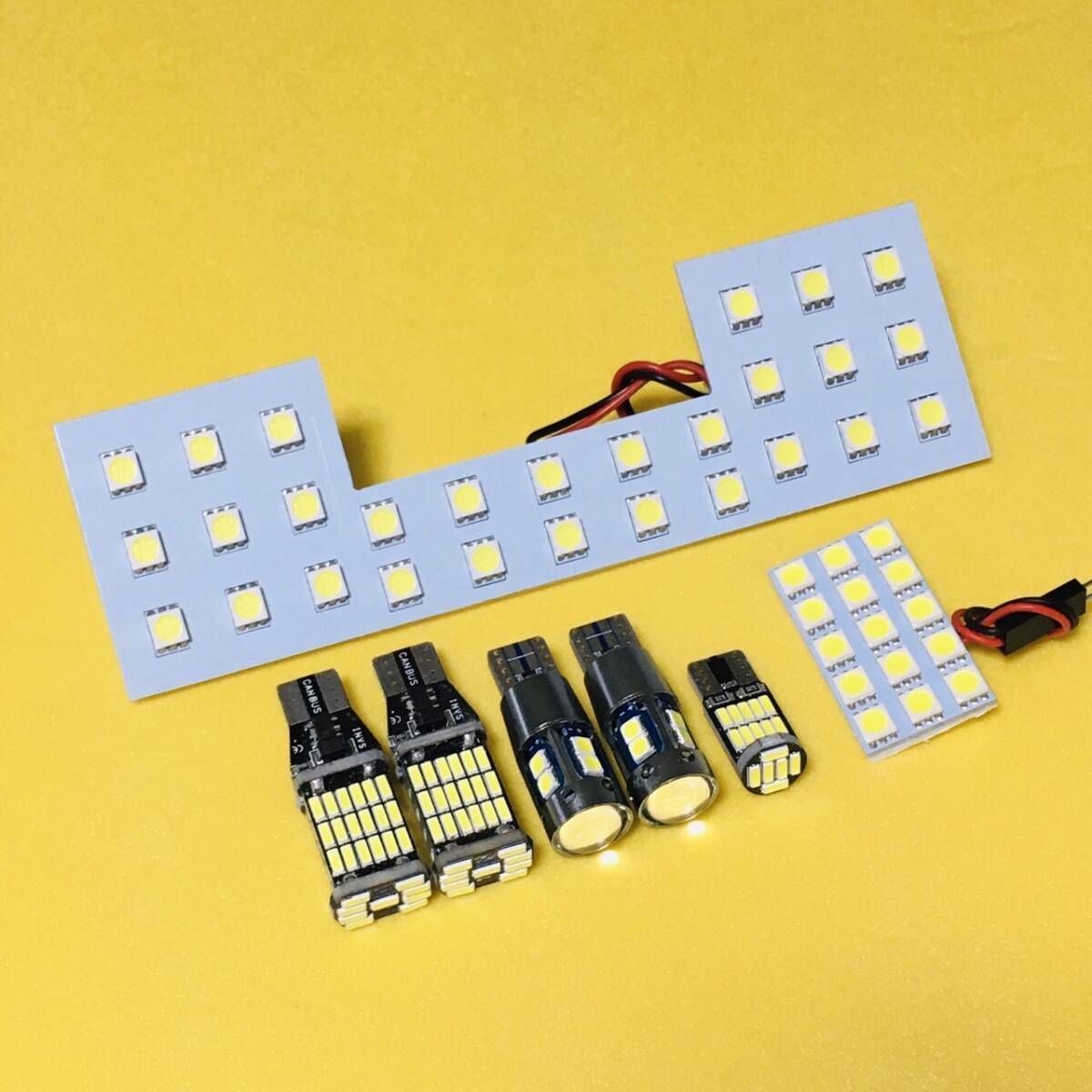 超爆光 エブリイワゴン DA17W エブリィ エブリー 専用設計 LED ルームランプ バックランプ ポジション球 ナンバー灯 ホワイト 7個セット