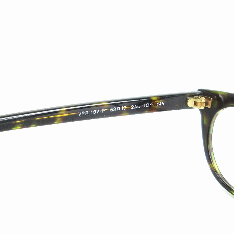 プラダ PRADA めがね 眼鏡 オーバル べっ甲柄 ロゴ VPR 13V-F 茶系 
