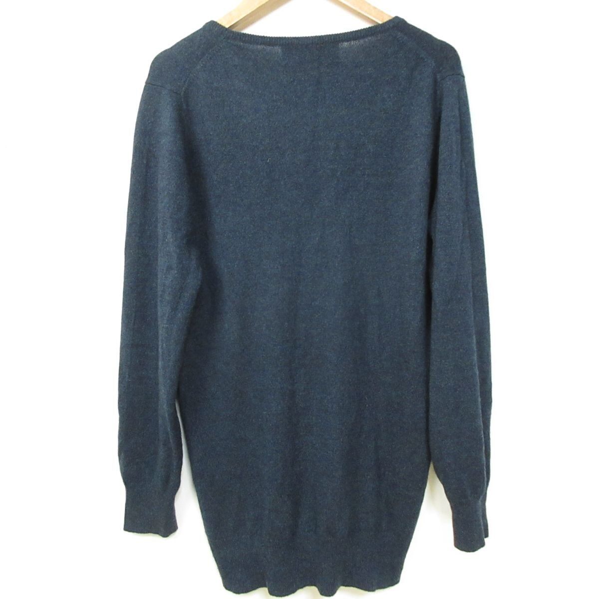美品 DEUXIEME CLASSE ドゥーズィエムクラス カシミヤ100％ 12G 長袖 Vネック ニットカットソー セーター F ネイビー レディース 古着 中古 美品 DEUXIEME CLASSE ドゥーズィエムクラス カシミヤ100％ 12G