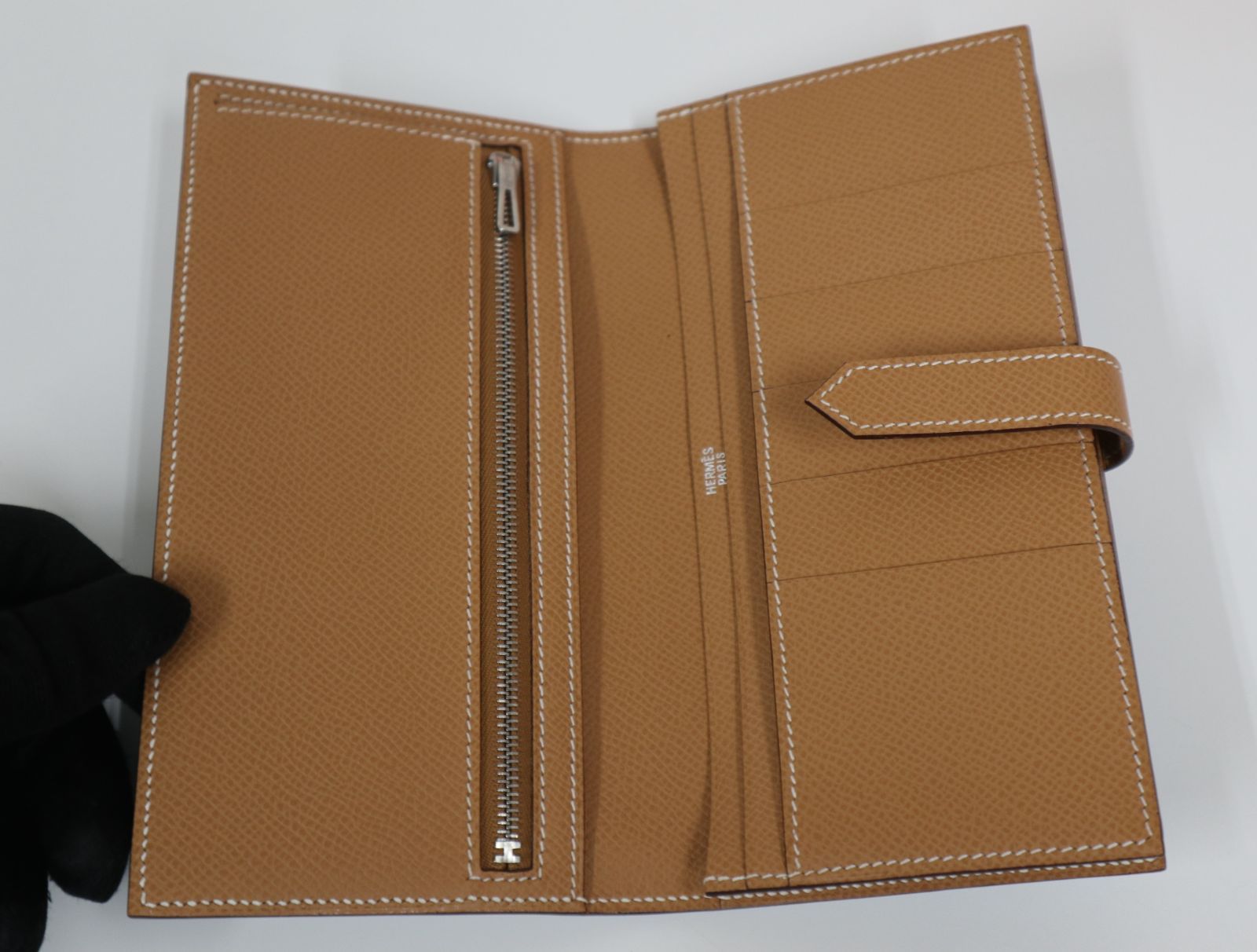 HERMES✨ ベアン スフレ バイカラー ゴールド ブルージーン エプソン エルメス HERMES ベアン スフレ バイカラー ゴールド ブルージーン