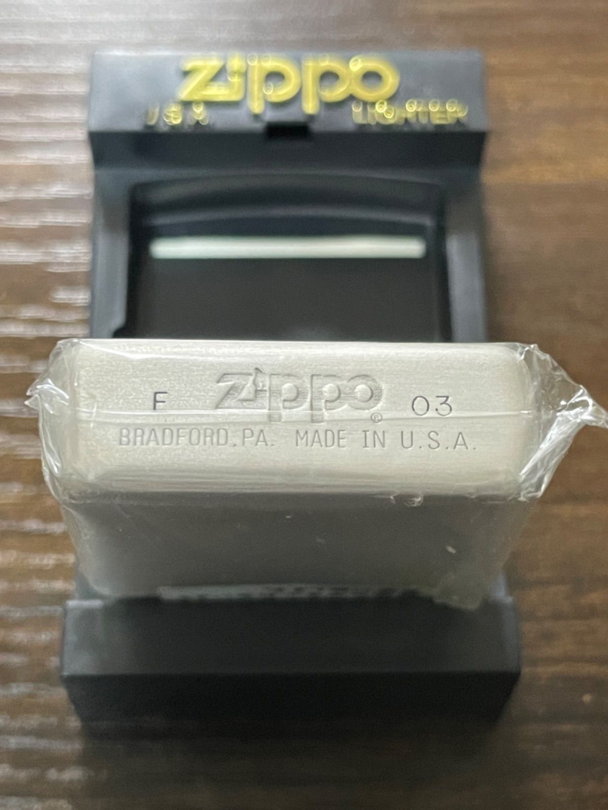zippo 揺れない心 雀鬼 silver 桜井章一 2003年製 特殊加工品 前面刻印