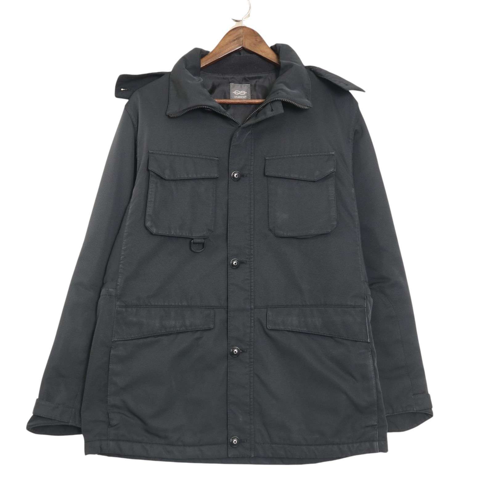 割引通販売 ダーバン DURBAN 美品 中綿ジャケット L 黒 ブラック 
