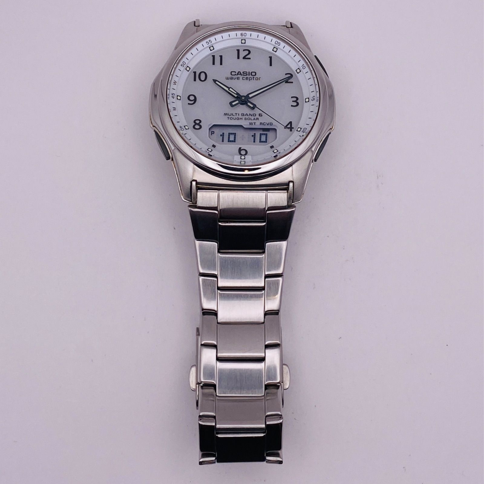 T165）良品 稼動品 CASIO カシオ 電波ソーラー Wave Ceptor ウェーブ 