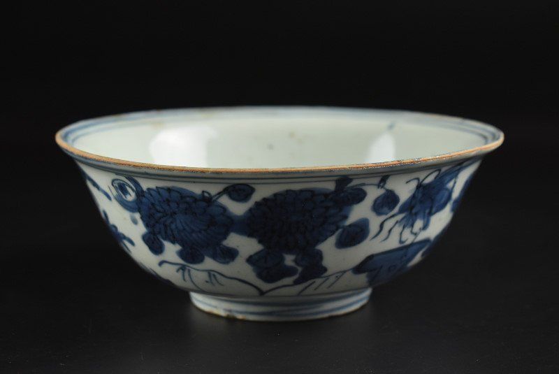 古染付香合 明時代 形物香合 染附 角繋 明時代末 | 古美術ささき