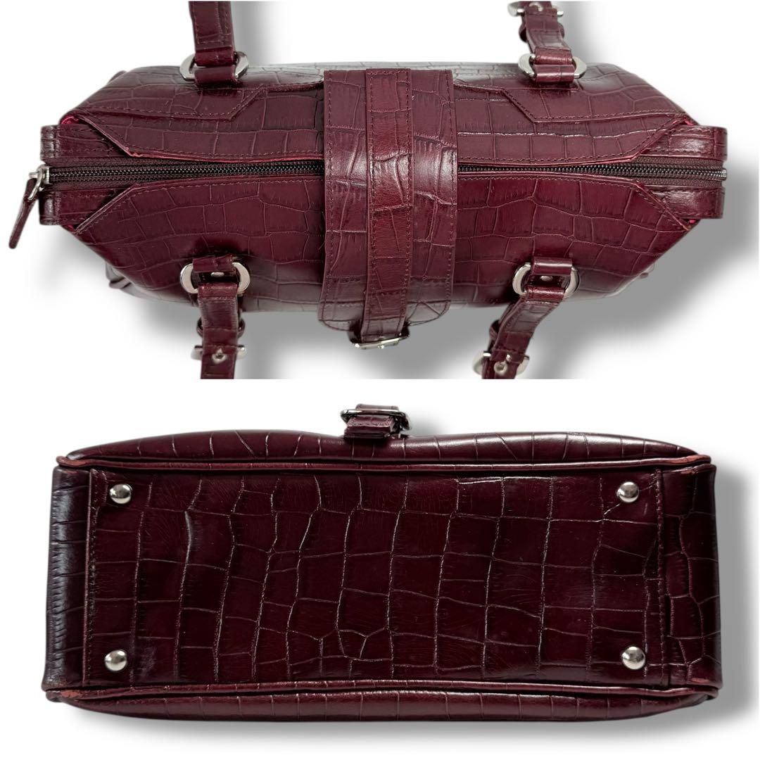 極美品】GUESS ゲス ノエビア コラボ クロコ型押し トートバッグ