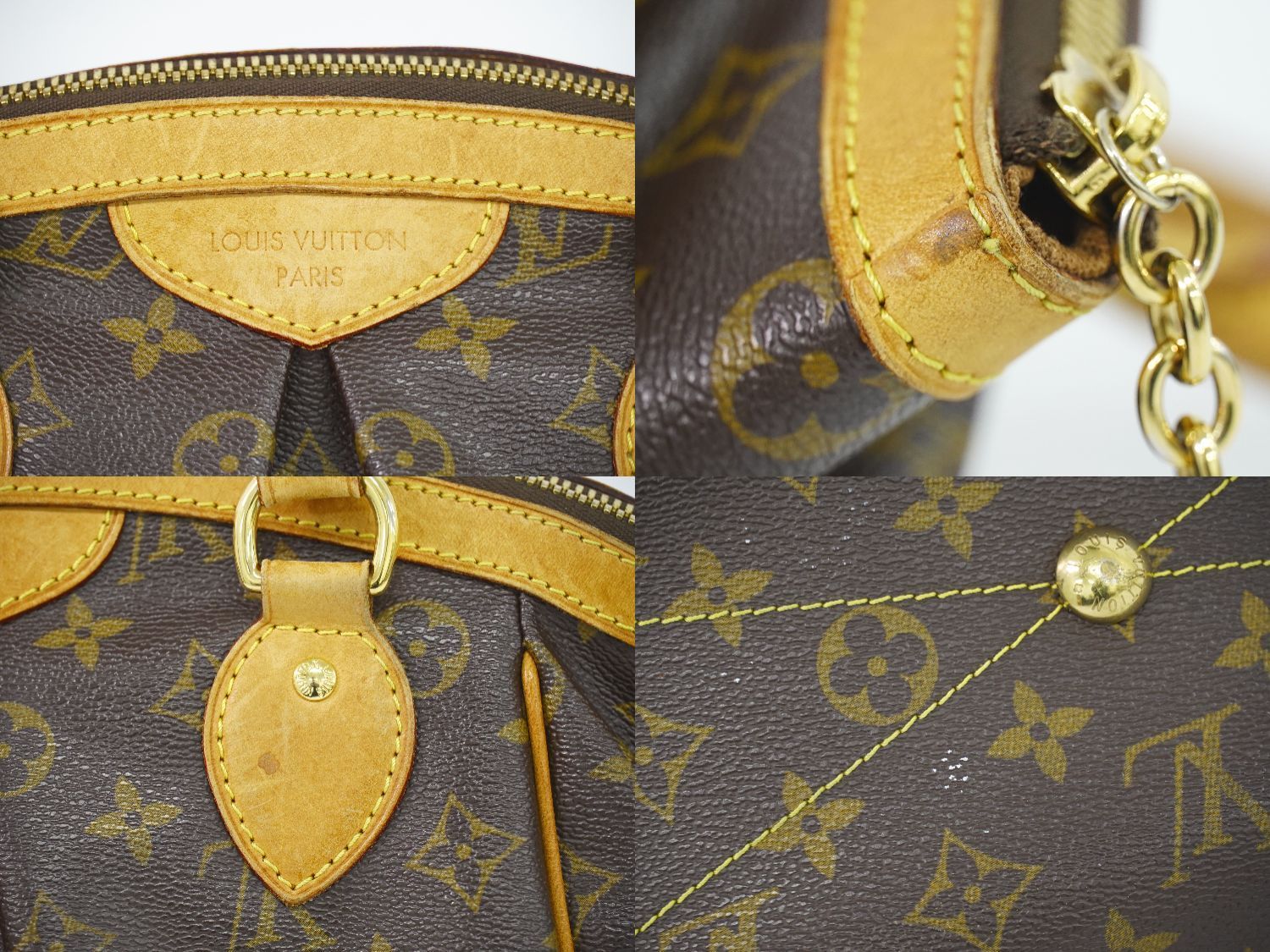 ルイヴィトン LOUIS VUITTON LV ティボリ PM モノグラム ハンドバッグ ブラウン M40143 Tivoli ビトン バッグ 中古