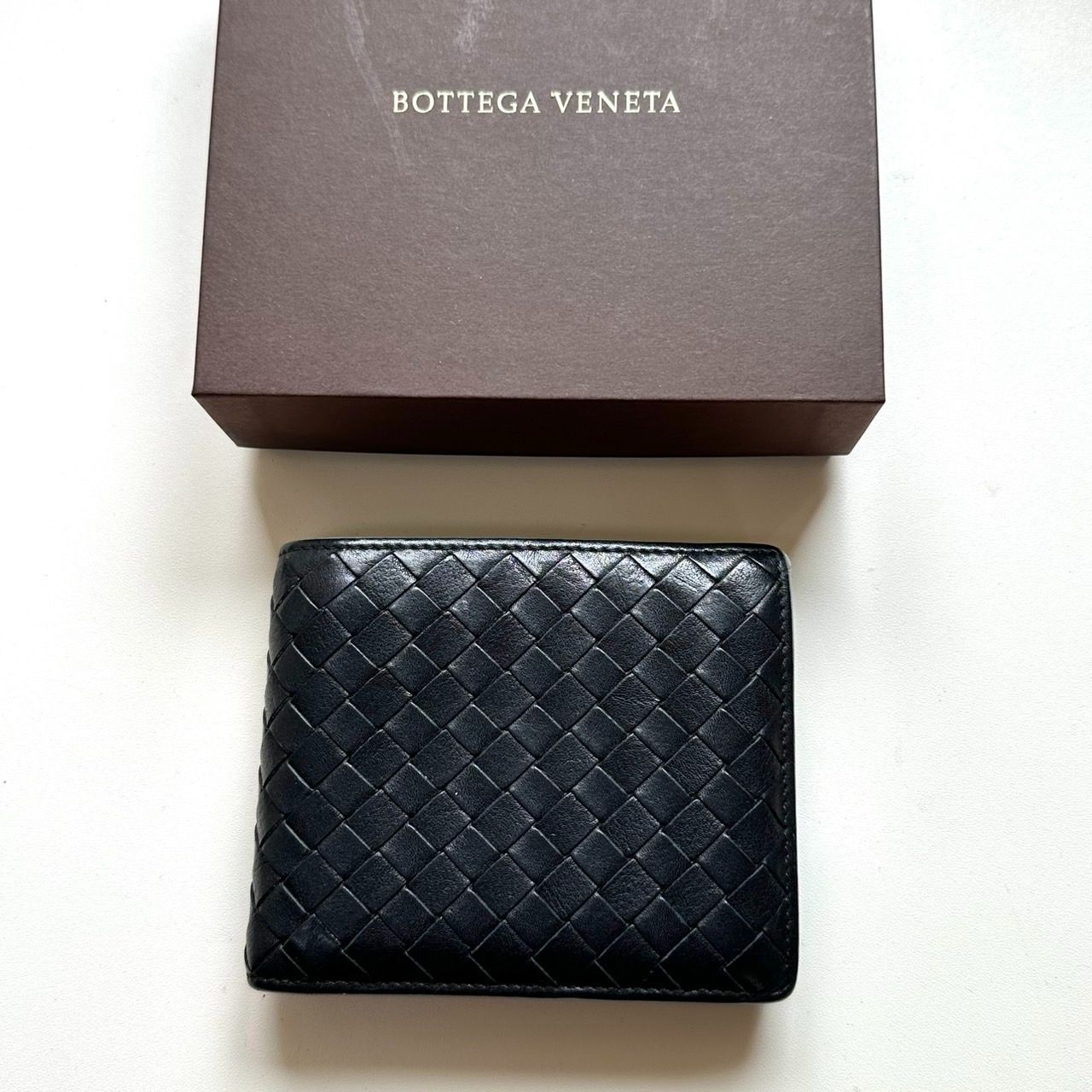 ボッテガヴェネタ BOTTEGA VENETA 二つ折り財布 イントレチャート 美品