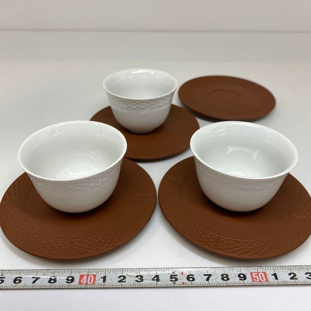 マイセン 煎茶碗3客と茶托1点 東さ6-0831④