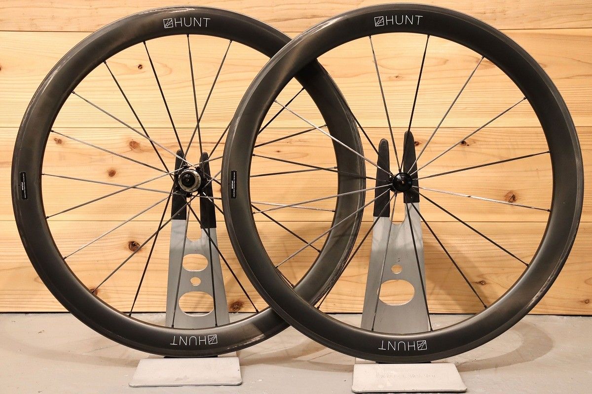 ハント HUNT カーボンスポーク 50 UD CARBON SPOKE カーボン チューブレス ホイールセット シマノ12S|11S 19C 千葉店