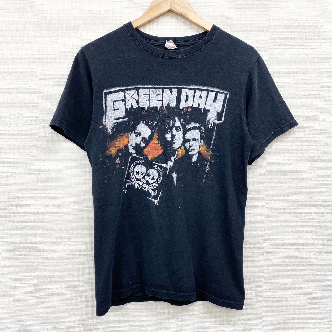 アンビル anvil バンドTシャツ GREEN DAY 両面プリント 半袖 S ブラック
