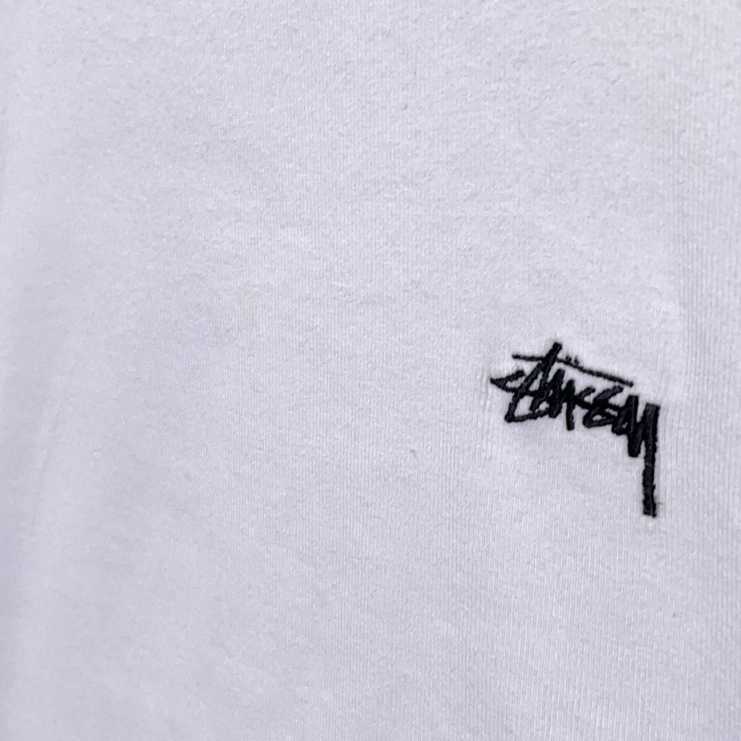 低価格！ ステューシー ノースリーブTシャツ モックネック ロゴ ホワイト