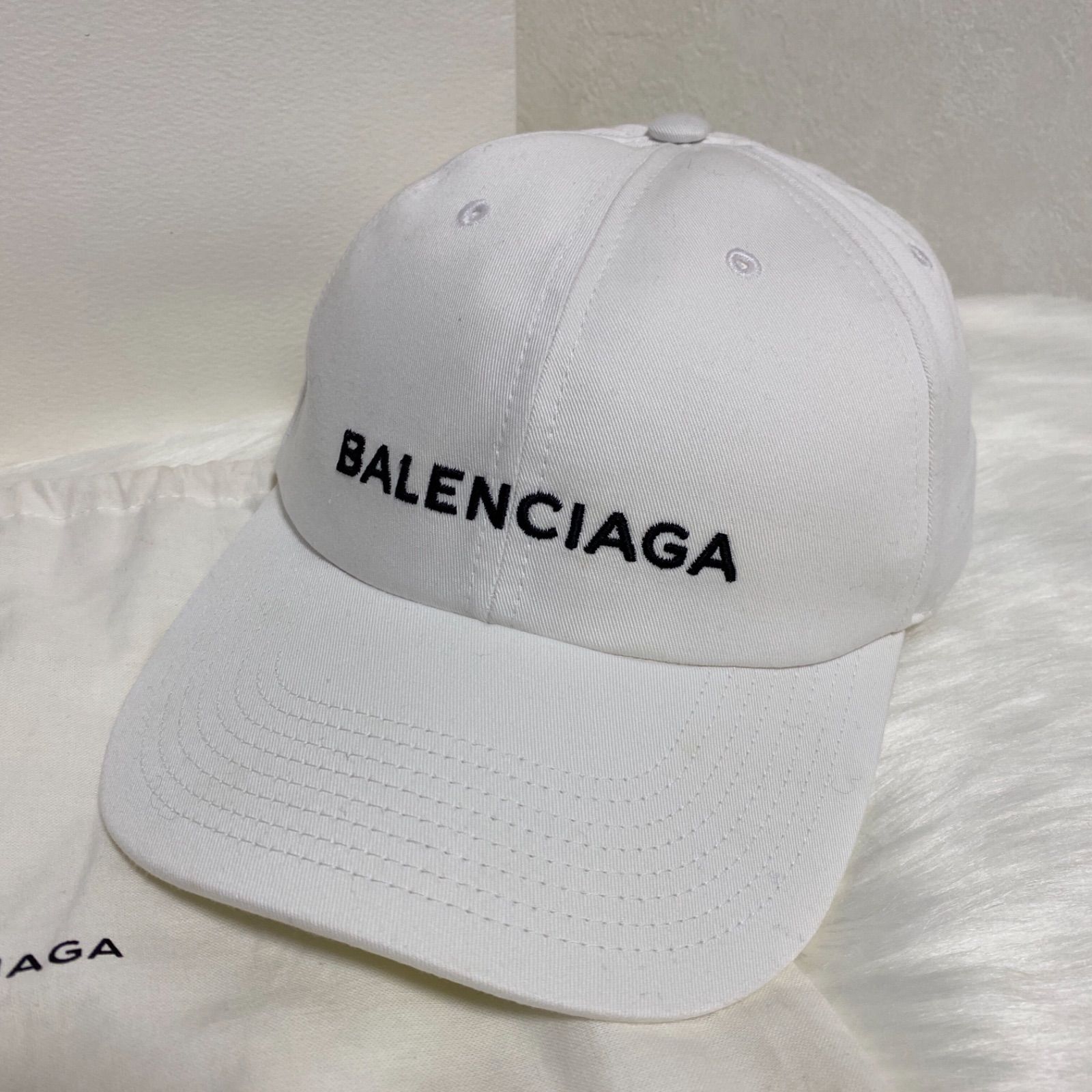 BALENCIAGA キャップ 白 帽子 ホワイト バレンシアガ - メルカリ