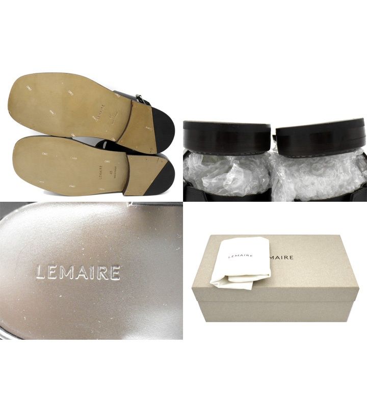 41 5 HERMES(エルメス) イズミール スリッパ ノワール (ブラック