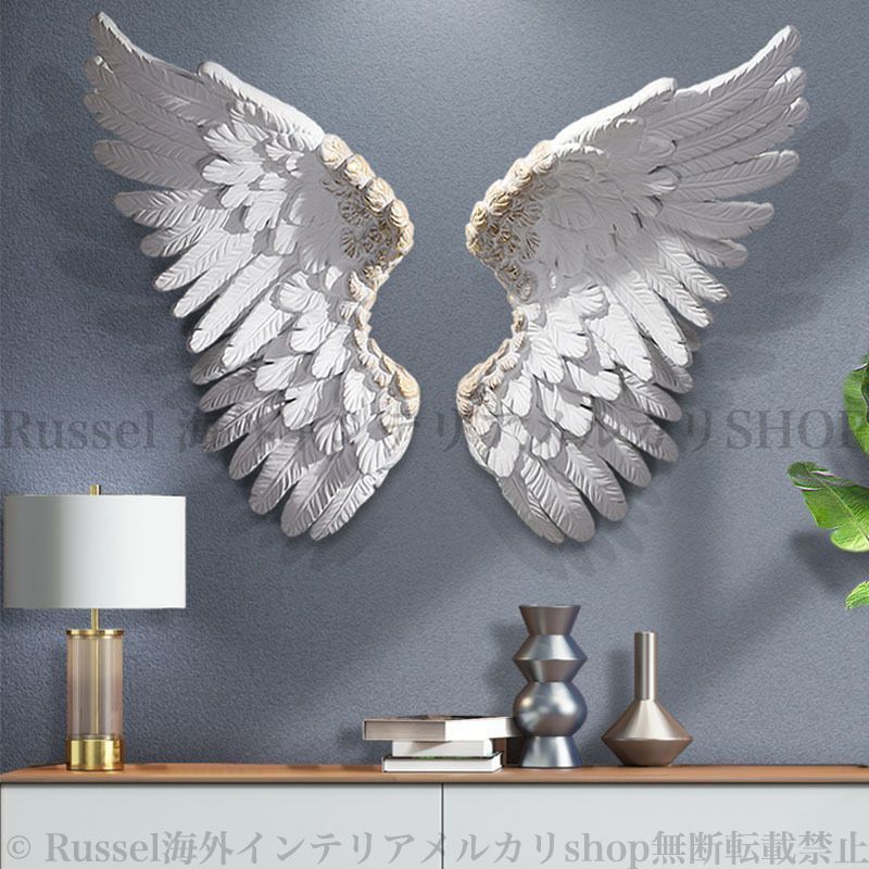 天使の羽♡翼 オブジェ 壁掛け 置物 エンジェルの羽 壁掛け インテリア 天使 羽 ウォール アート おしゃれ かわいい