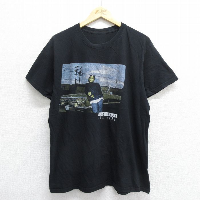 XL/古着 半袖 ヒップホップ ラップ Tシャツ メンズ アイスキューブ クルーネック 黒 ブラック 24apr09 中古