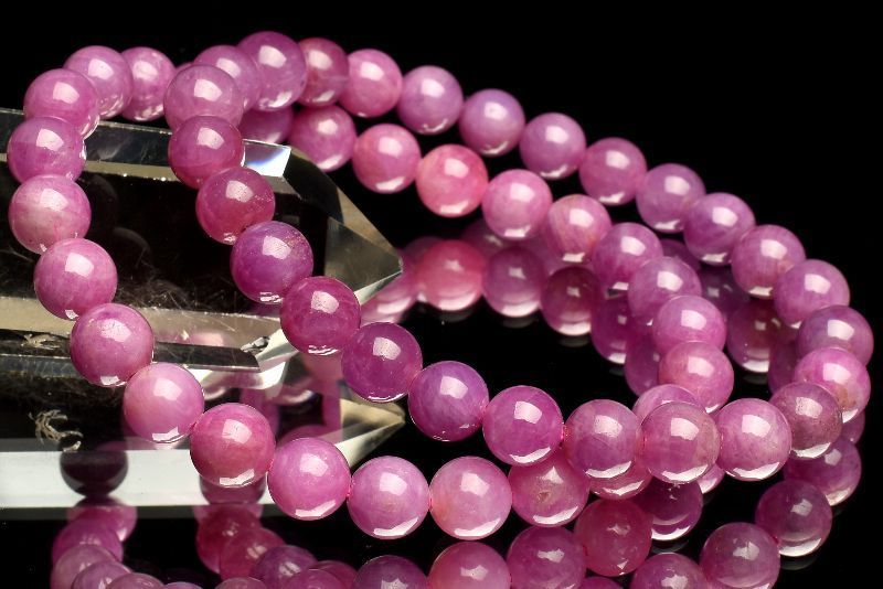 ディープピンク ルビー 7mm ブレスレット 1個売り パワーストーン 天然石 _B1366-7