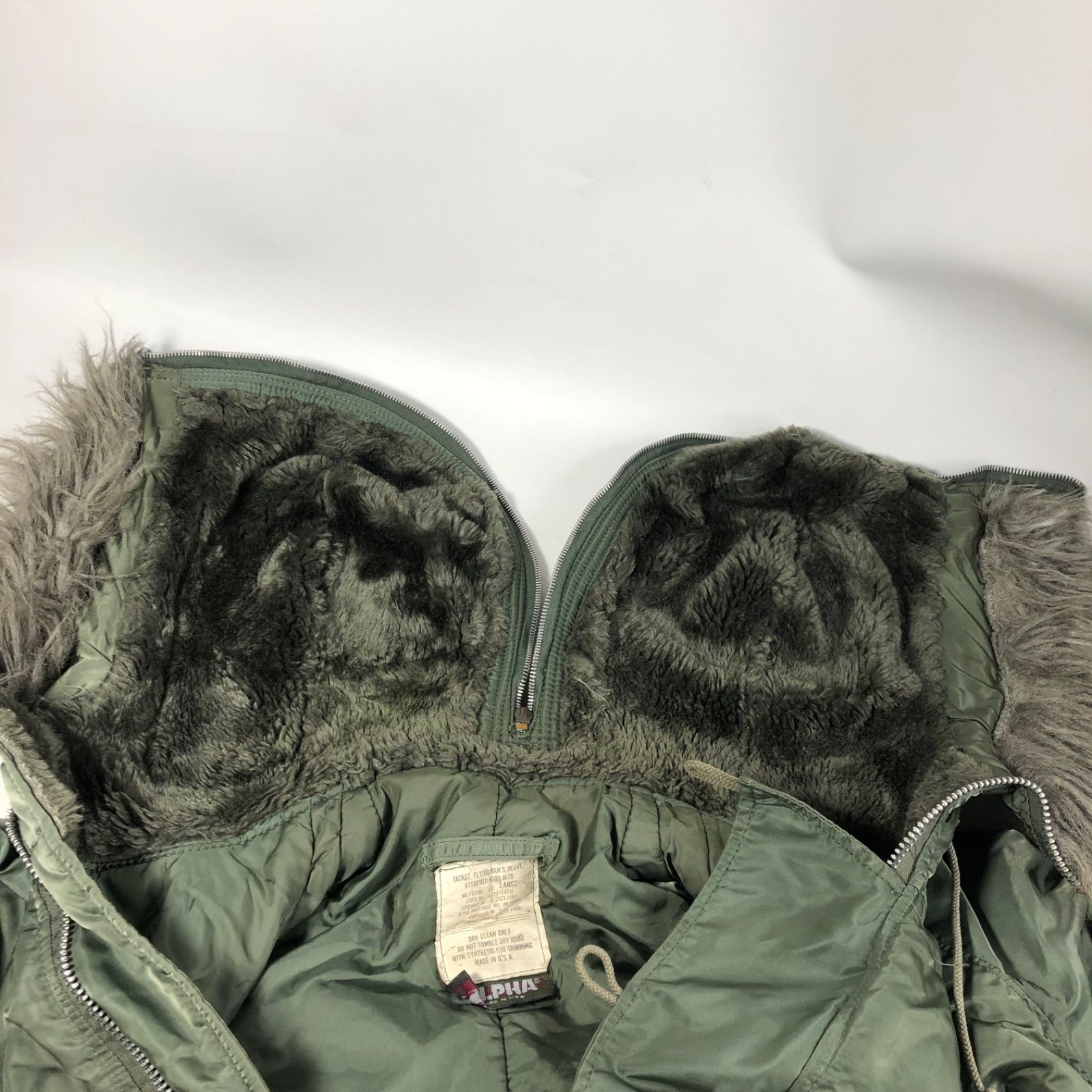 A1016-5-5 ALPHA アルファー メンズ N-2B フライトジャケット ファー付