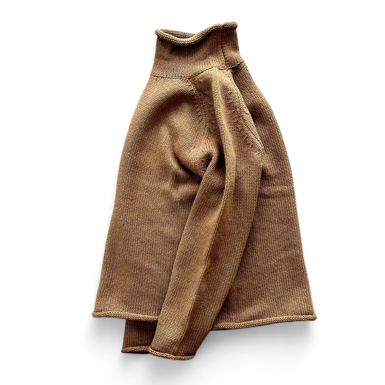 HEUGN ユーゲン Earl Camel Knit ミドルゲージキャメルロールネック 