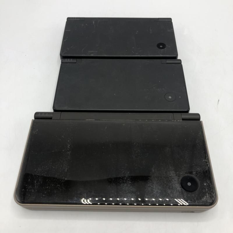 【中古】本体S）ｼﾞｬﾝｸ)ﾆﾝﾃﾝﾄﾞｰDSi本体/まとめ3台(黒2+黒LL1)ｾｯﾄ/動作未保証品[92]